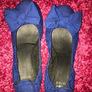 Women’s guess royal blue bow dress flats size 8